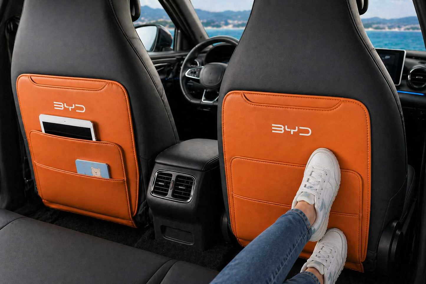 BYD_Atto_Car_Seat_Back_AntiKick_Pad_Rear_Seat_Storage_Bag_orange
