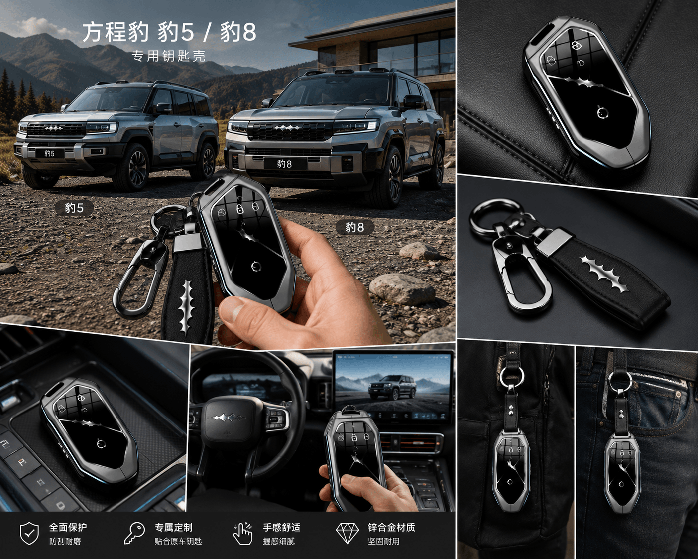 BYD Formula Leopard 5 & Leopard 8 Key Case Lifestyle with Model