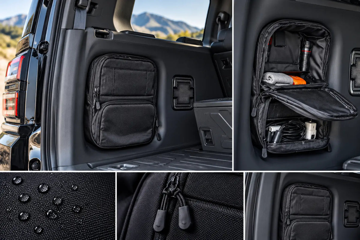 BYD Leopard 5 rear trunk side storage bag installed in cargo area