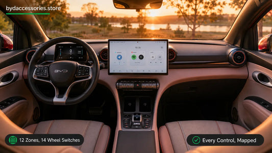 BYD Dolphin Dashboard and Controls: Full Layout Diagram