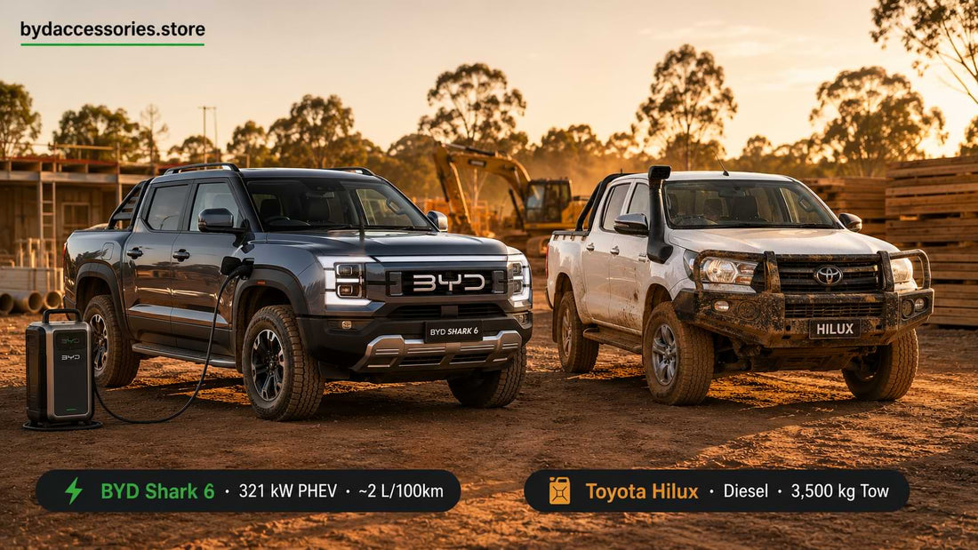 BYD Shark 6 vs Toyota Hilux: Electric vs Diesel Ute Showdown