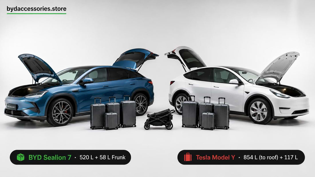 BYD vs Tesla Boot Space: Every Model Compared for Families