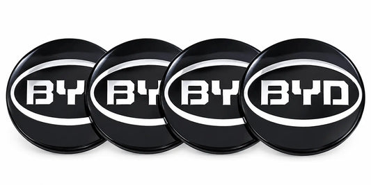 4PCS BYD Black Wheel Center Hub Caps Covers for Atto 3 Yuan Plus Song Plus Seal Seagull Dolphin Sealion