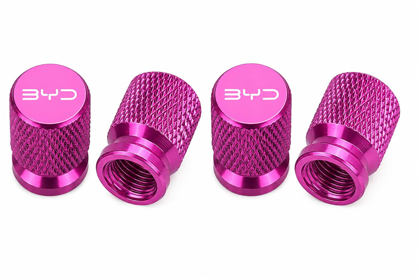 4Pcs purple BYD Tire Valve Caps for Car Wheel Valve Stems