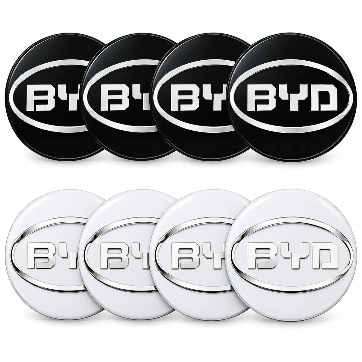 4PCS BYD Black Wheel Center Hub Caps Covers for Atto 3 Yuan Plus Song Plus Seal Seagull Dolphin Sealion
