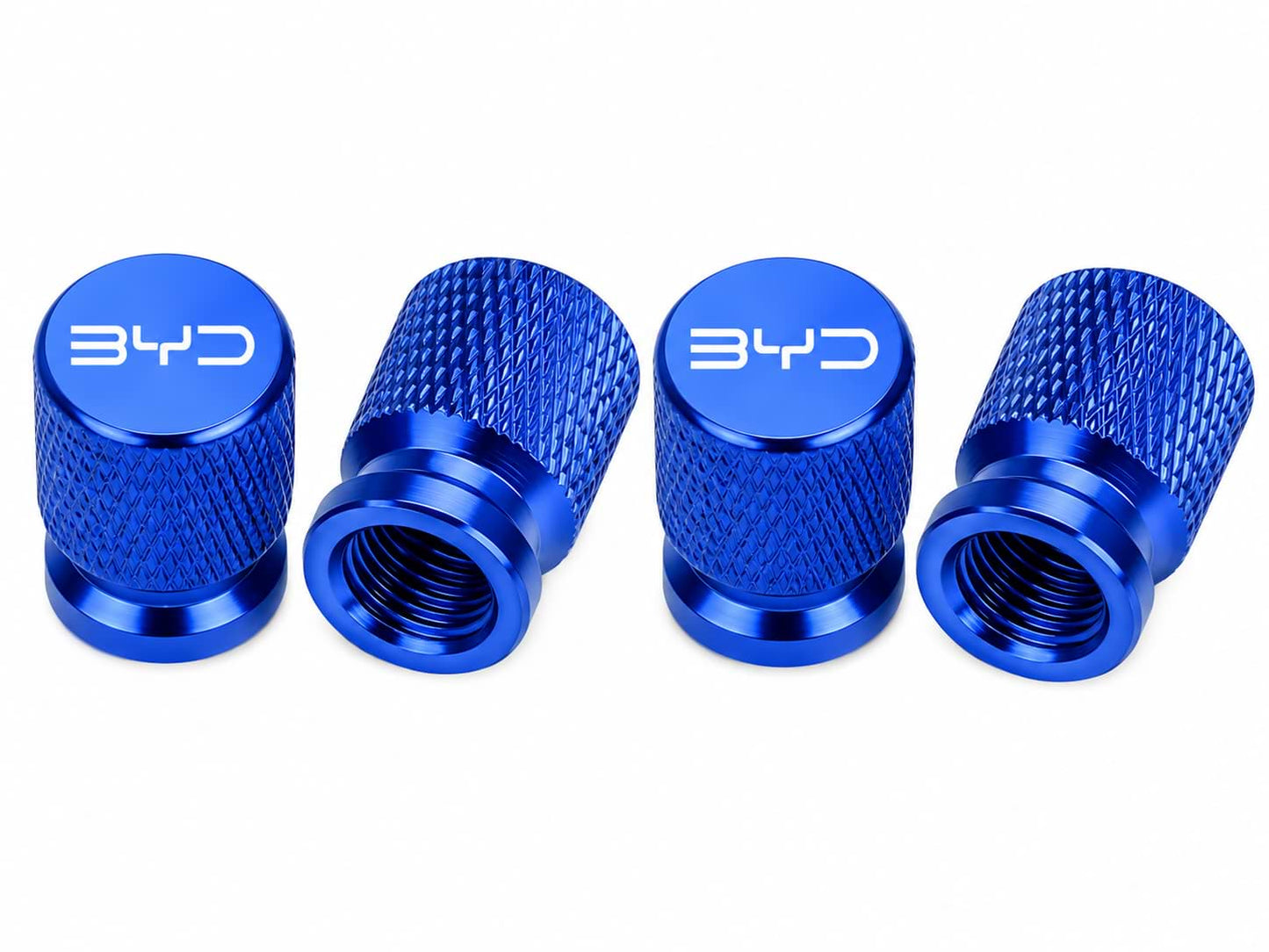 4Pcs green BYD Tire Valve Caps for Shark 6, Atto 3, Han EV, Dolphin and Yuan Plus