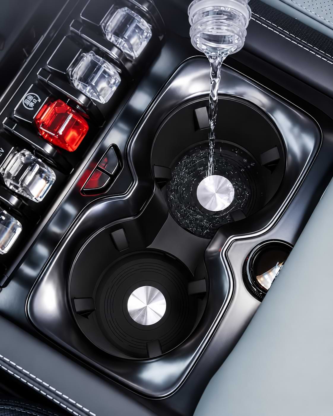 BYD Leopard 5 Center Console Silicone Cup Holder Insert | Water Drain Cup Pad (2023-2026)