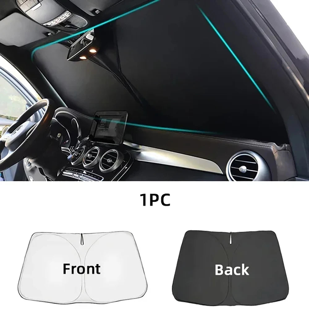 BYD_Atto_3_Side_Window sunshade product overlay and two sunshade illustrations, one front and one back.