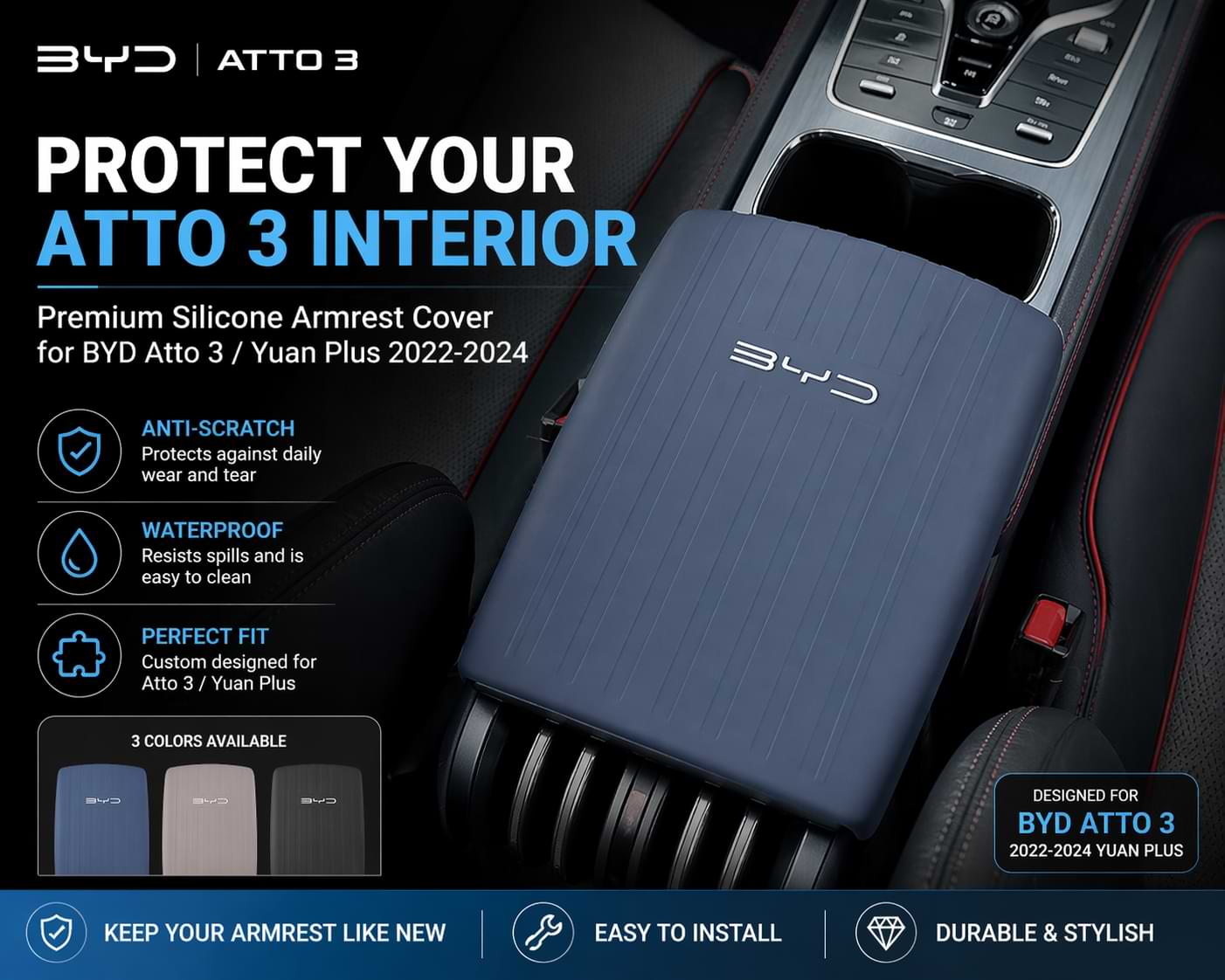 BYD_Atto_3_silicon_Armrest_Protective_Cover