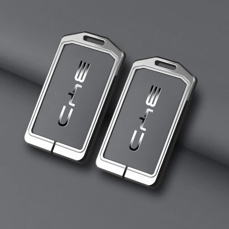 BYD_NFC_Key_Card_Case_Leather_Cover_chain_gery