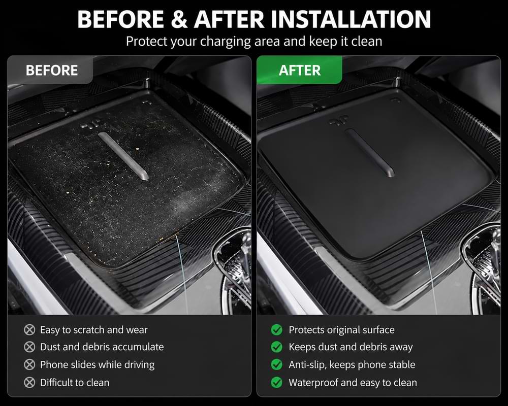 BYD Seal EV Wireless Charging Silicone Pad install