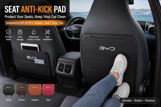 Car Seat Back Anti Kick PadR ear Seat StorageBagDirt-proof_ForBYDAtto3