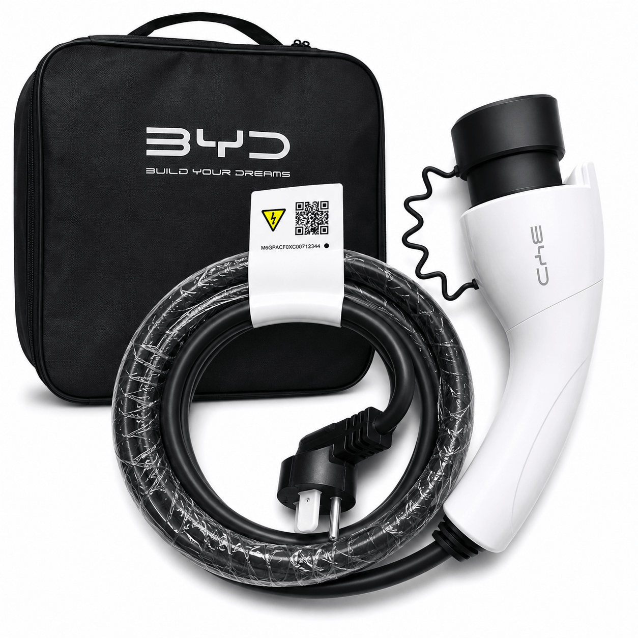 BYD 16A 3.5kW charging gun with cable and carrying bag