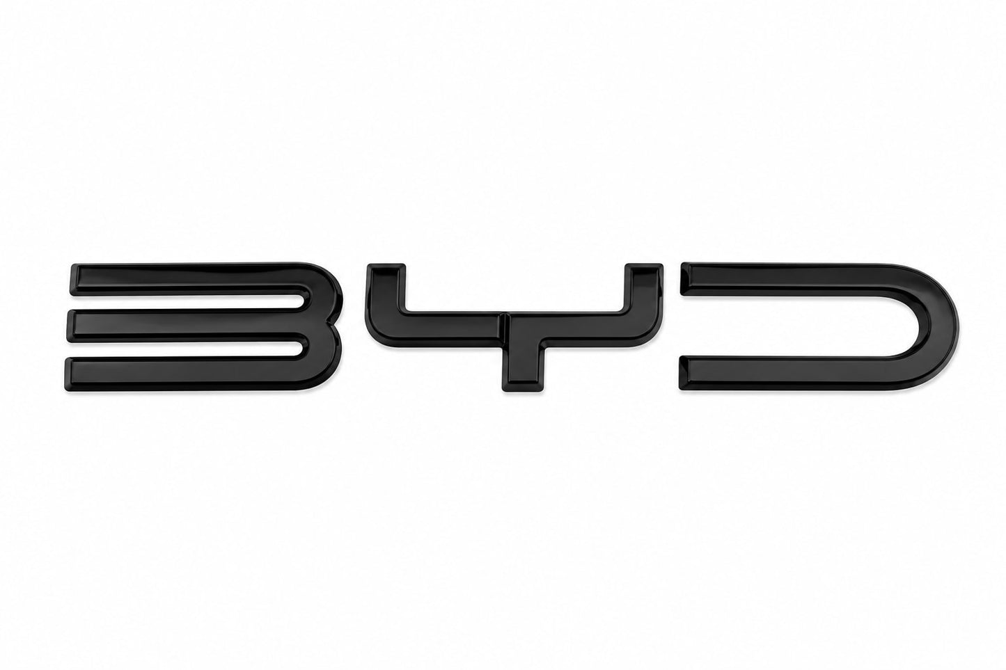 Carbon fiber front BYD emblem badge cover for BYD Dolphin EA1 (2024–2025), OEM-fit exterior logo replacement.