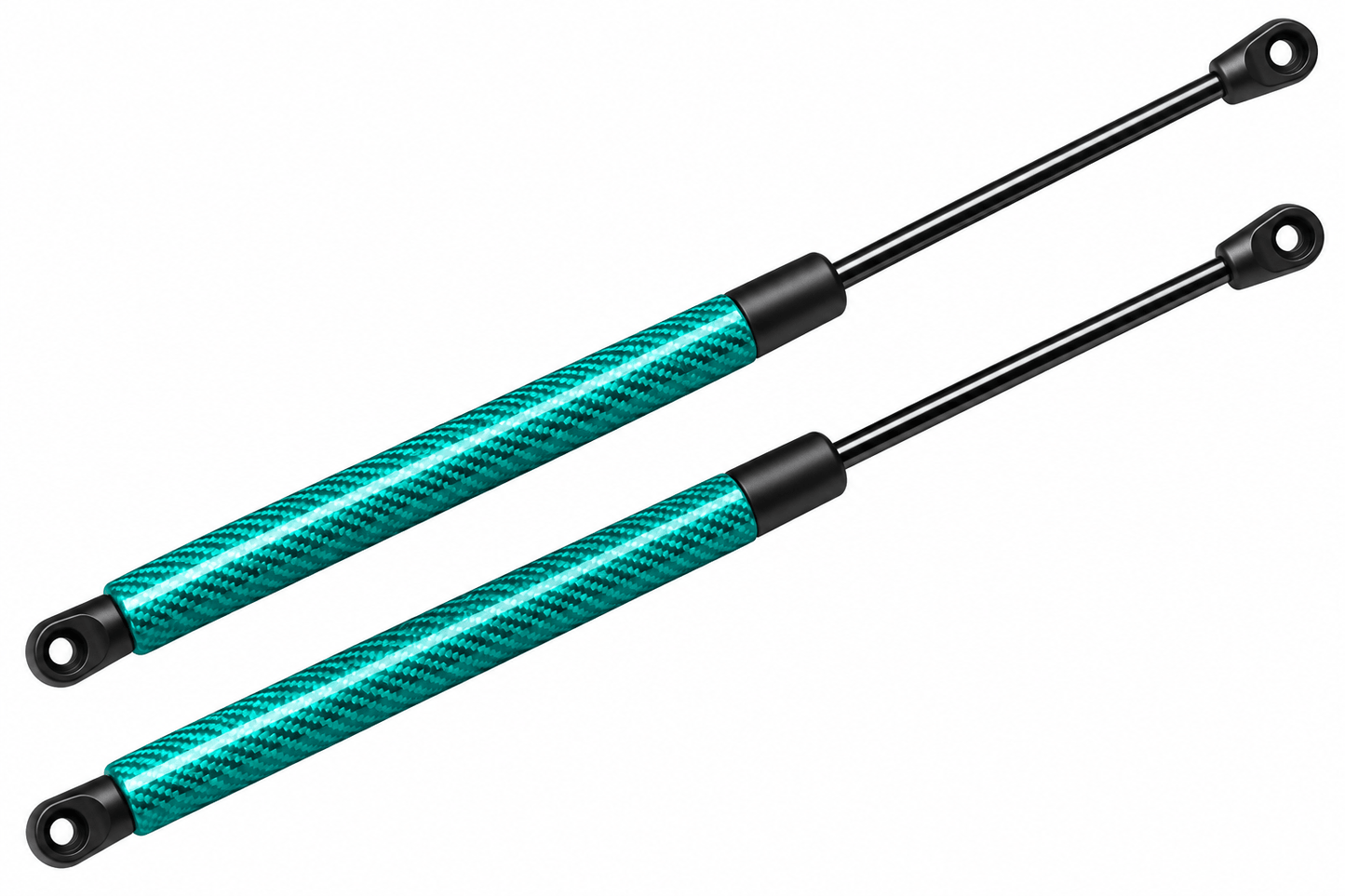 BYD Dolphin hood damper with yellow carbon fiber finish and gas strut support