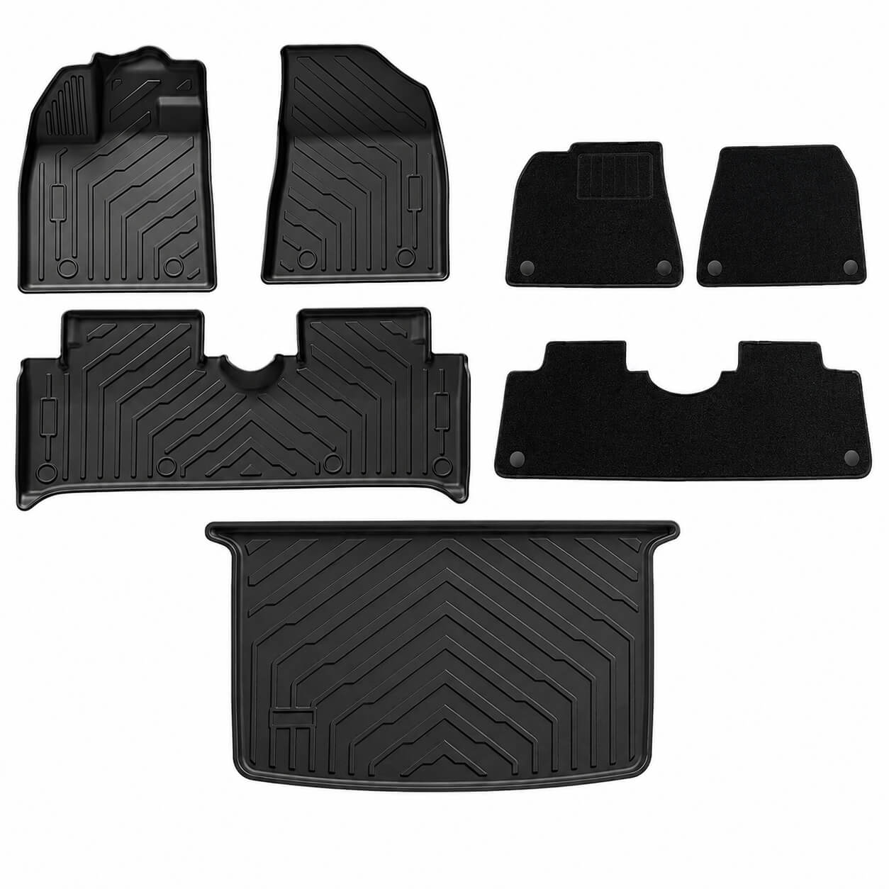 BYD Dolphin LHD Double Layer Floor Mats & Trunk Mat Set – Waterproof All-Weather TPE (2021–2025)