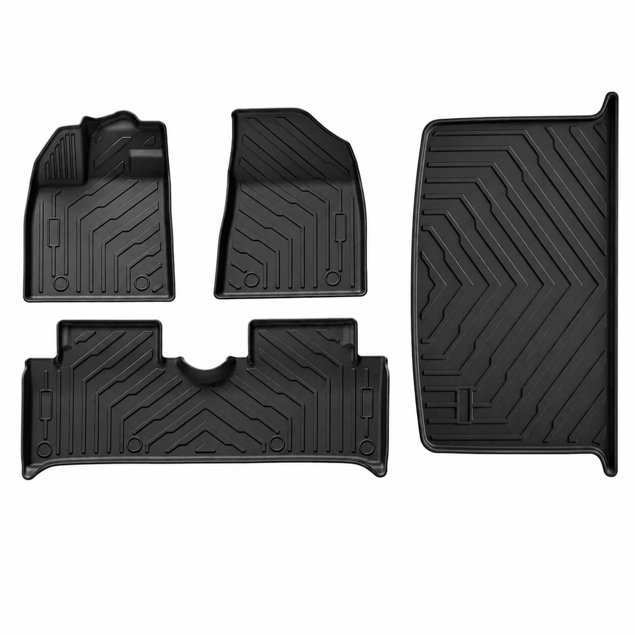 BYD Dolphin LHD Single Layer TPE Floor Mats & Trunk Mat Set – All-Weather Waterproof (2021–2025)