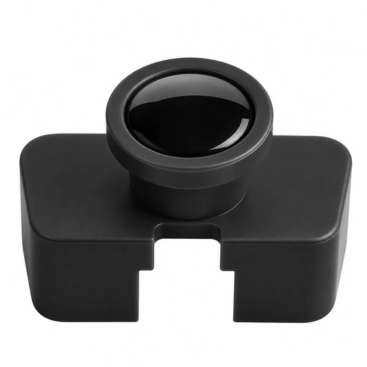 BYD Dolphin black OBD charging port protective cover isolated on a white background black