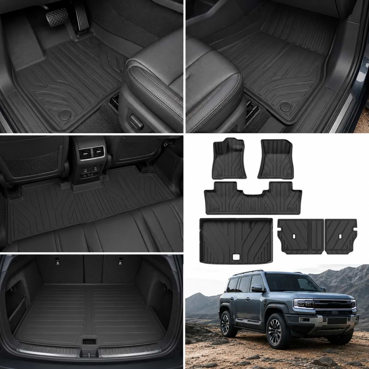 Shop floor mats for BYD Formula Leopard 5, Denza B5 and Bao 5 2023–2025. Natural fiber construction with DL and LHD 3, 4, 6 and 9-piece options.