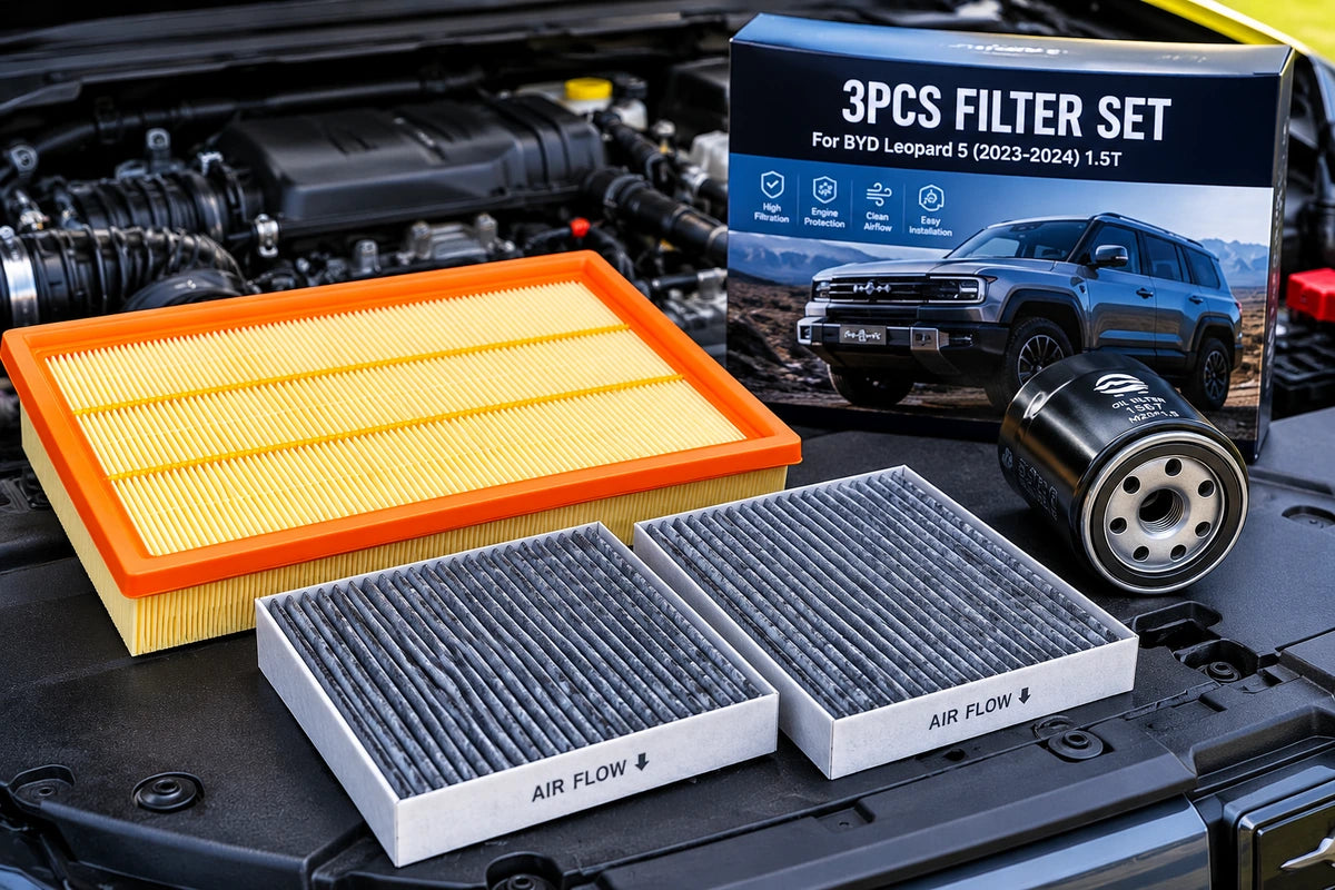 BYD Leopard 5 3PCS Filter Kit | Air, Cabin AC & Oil Filters for 2023-2024 1.5T