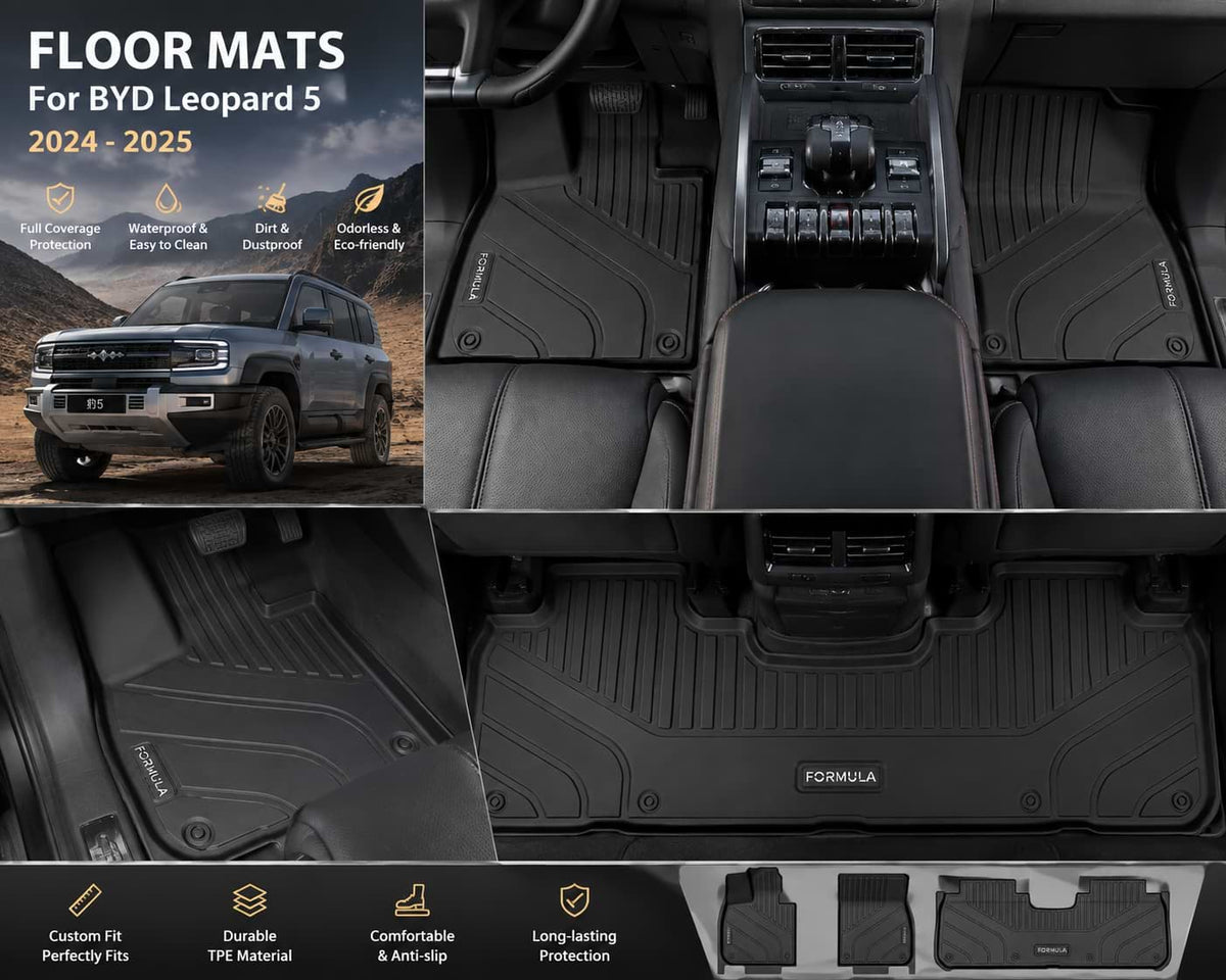 BYD Leopard 5 2024 2025 Floor Mats Full Coverage Interior Protection