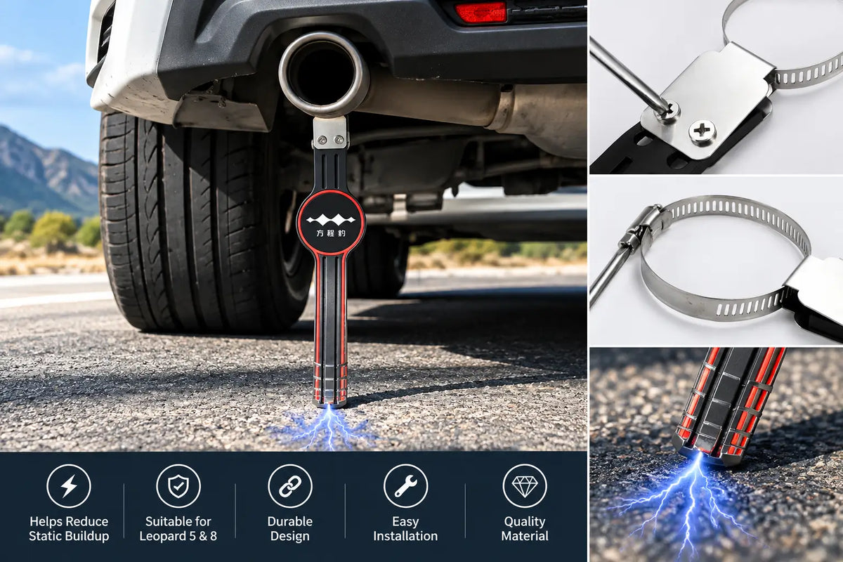 BYD Leopard 5 & Leopard 8 anti-static grounding strap installation and clamp detail