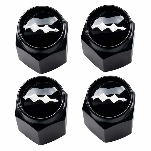 BYD Leopard 5 Leopard 8 Black Metal Tire Valve Stem Caps