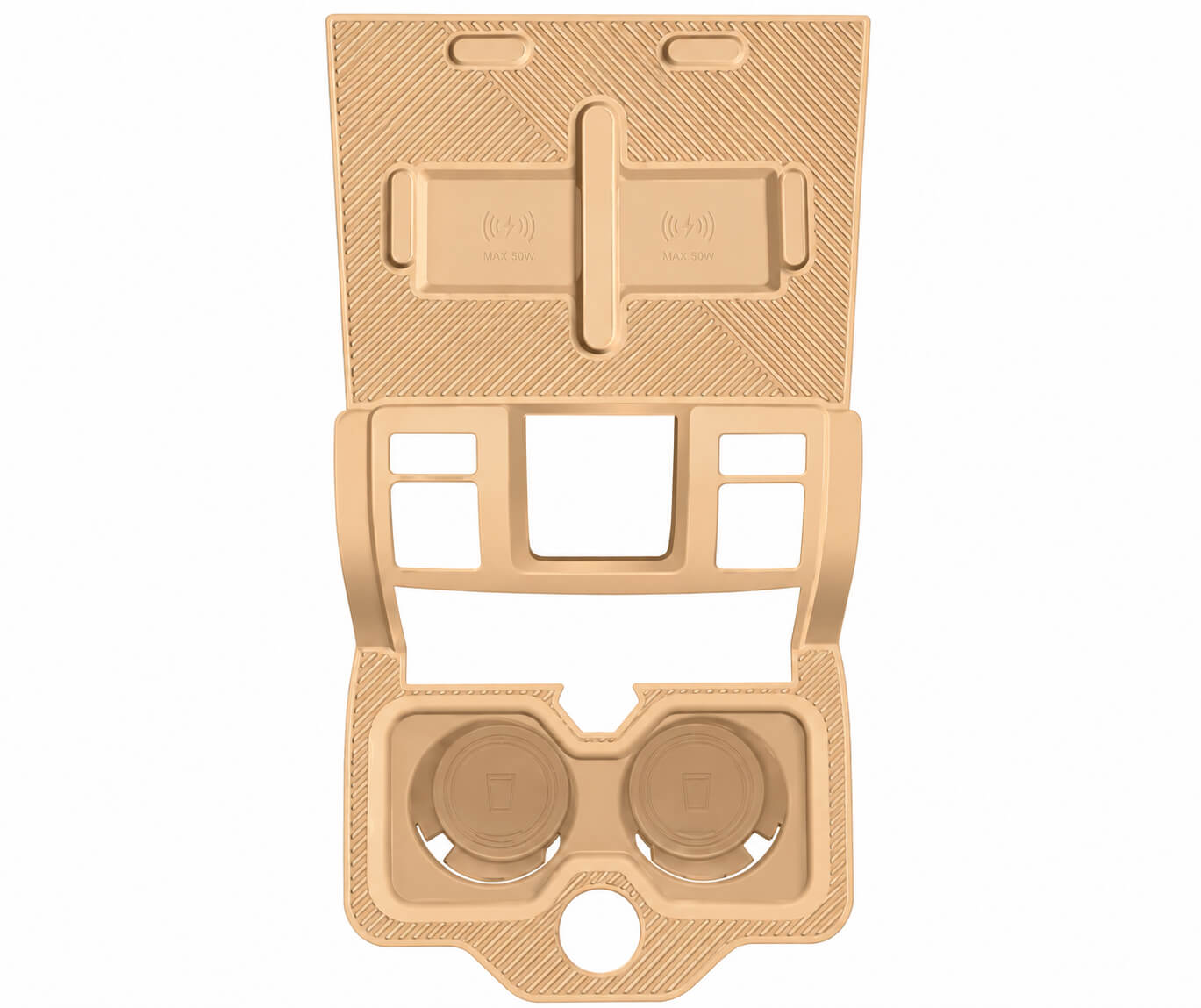 BYD Leopard 8 2024 2025 Center Console Silicone Protective Pad Storage Tray Beige