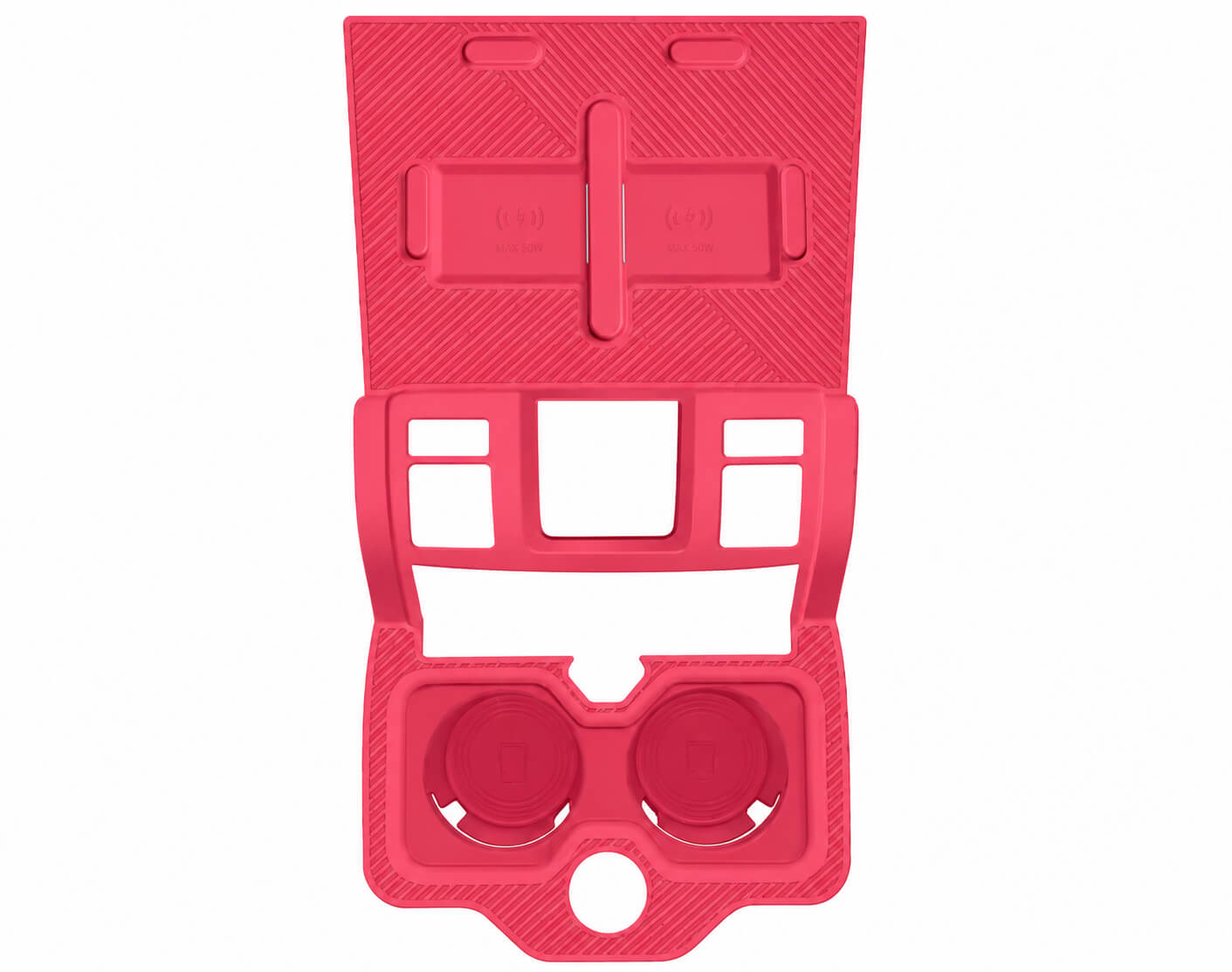 BYD Leopard 8 2024 2025 Center Console Silicone Protective Pad Storage Tray red