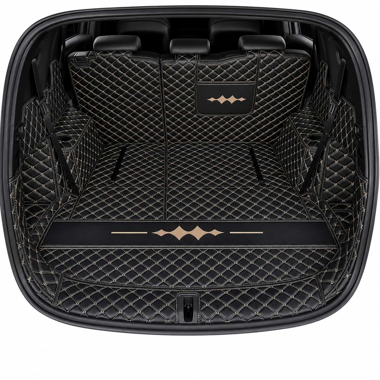 BYD Leopard 8 2024 2025 Black Leather Trunk Mat Full Surround Waterproof Liner beige