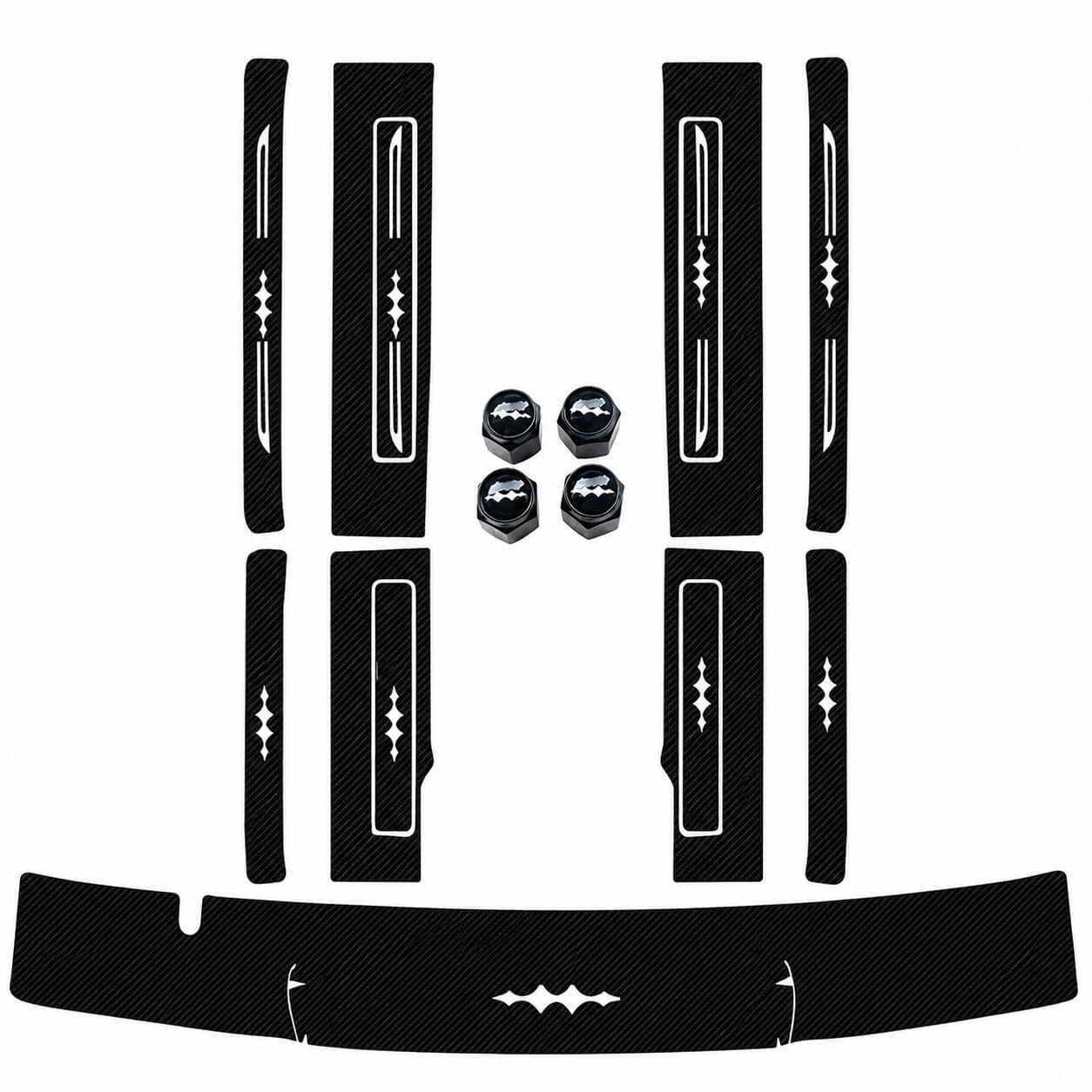 BYD Leopard 8 Denza B8 Carbon Fiber Style Door Sill Protection Stickers