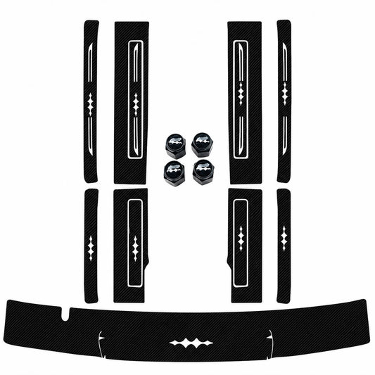 BYD Leopard 8 Denza B8 Carbon Fiber Style Door Sill Protection Stickers