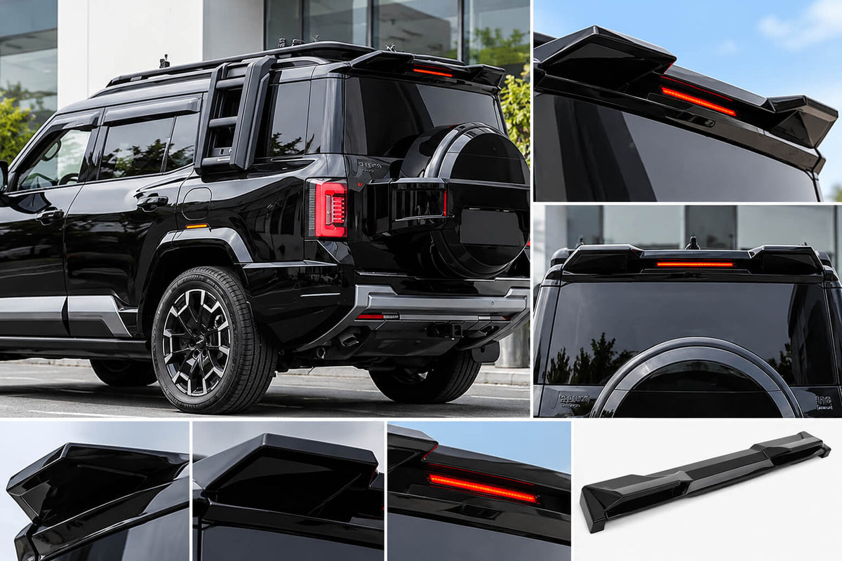 BYD Leopard 8 sports rear spoiler installed on the rear roof