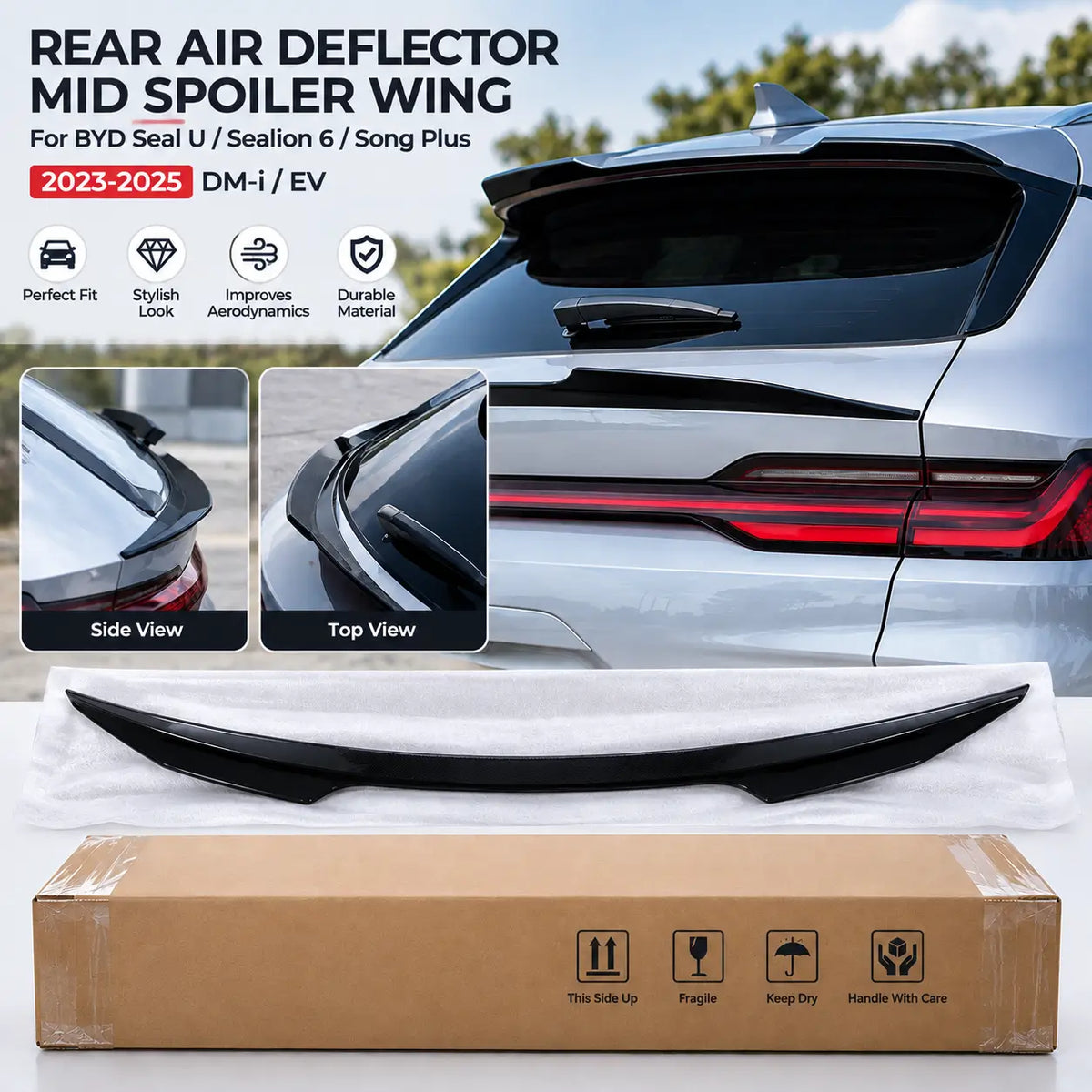 BYD Seal U Sealion 6 Song Plus Rear Air Deflector Spoiler Installation