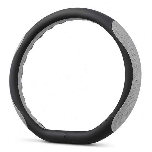 Universal black and grey anti-slip steering wheel cover for BYD Sealion 8 (Atto 8) and BYD Tang L, all-season interior accessory.