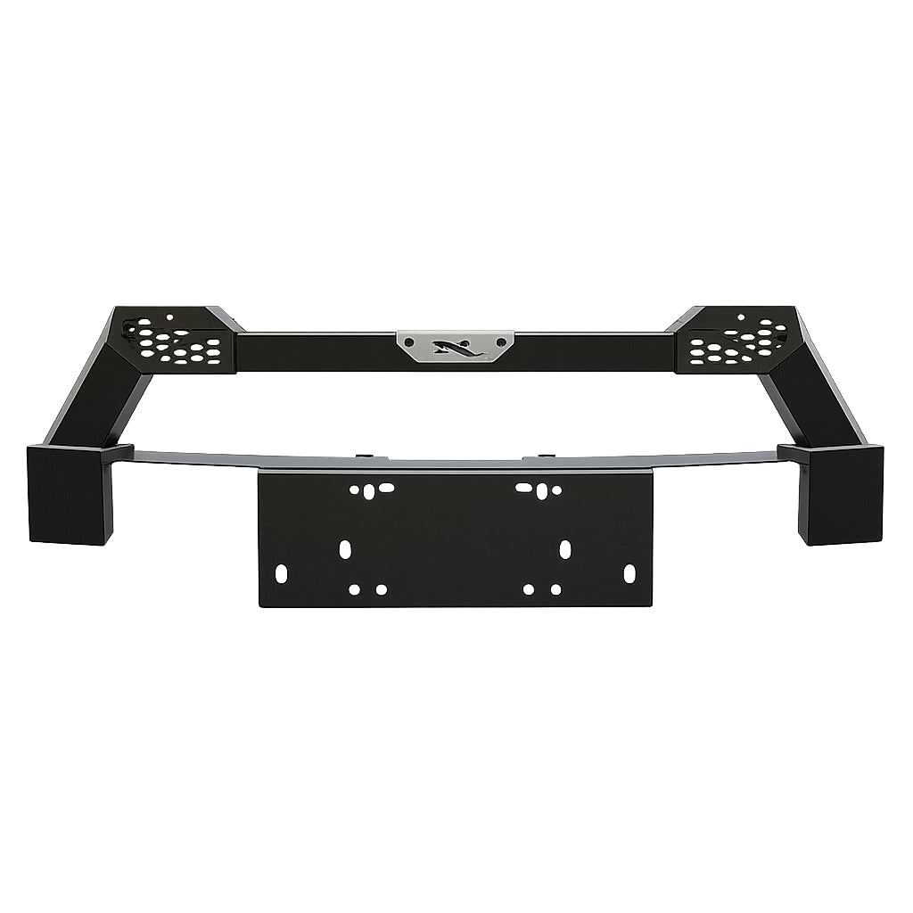 Matte black front bull bar grille guard with license plate bracket for BYD Shark 6 pickup truck