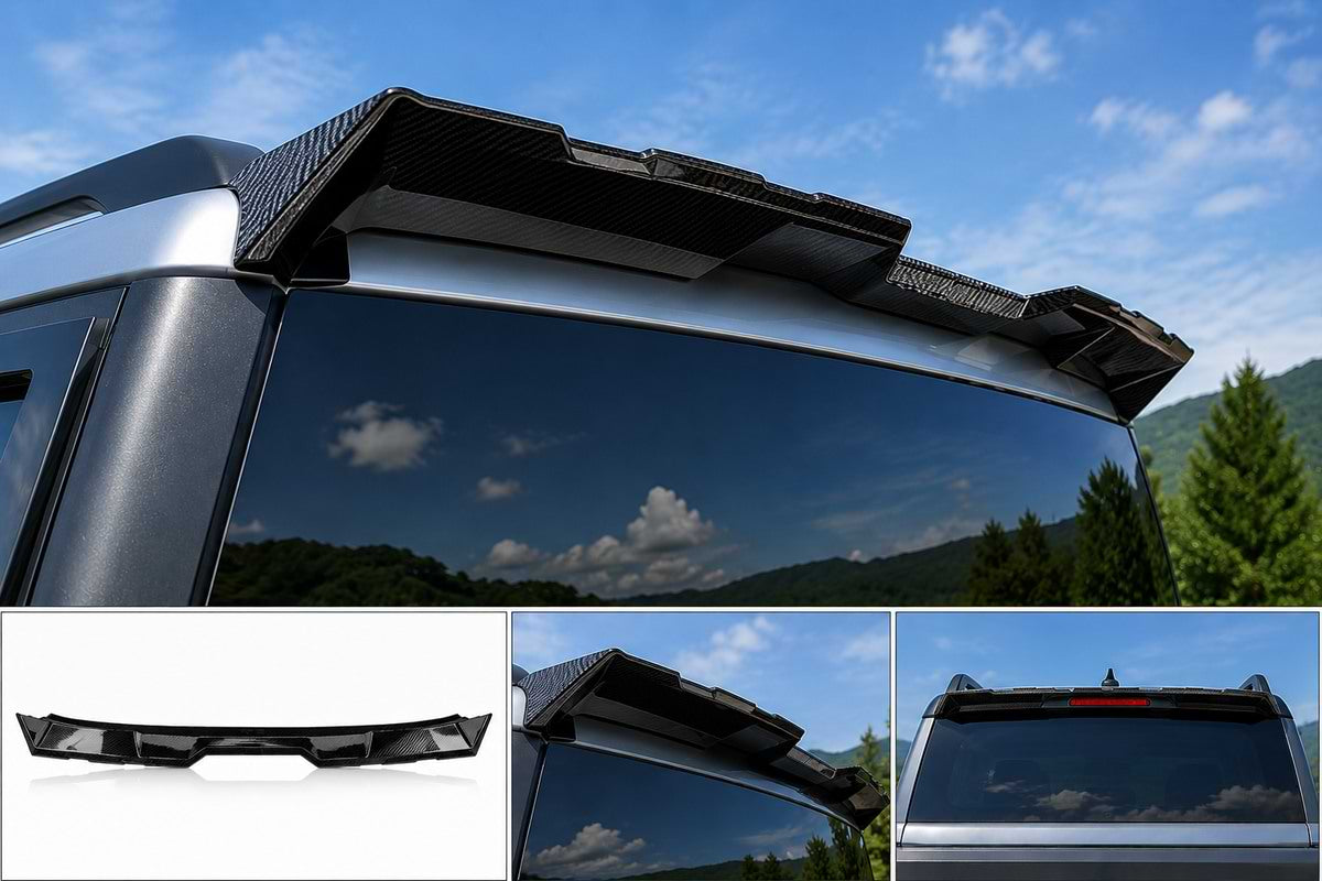 BYD Shark 6 roof spoiler installed above rear window