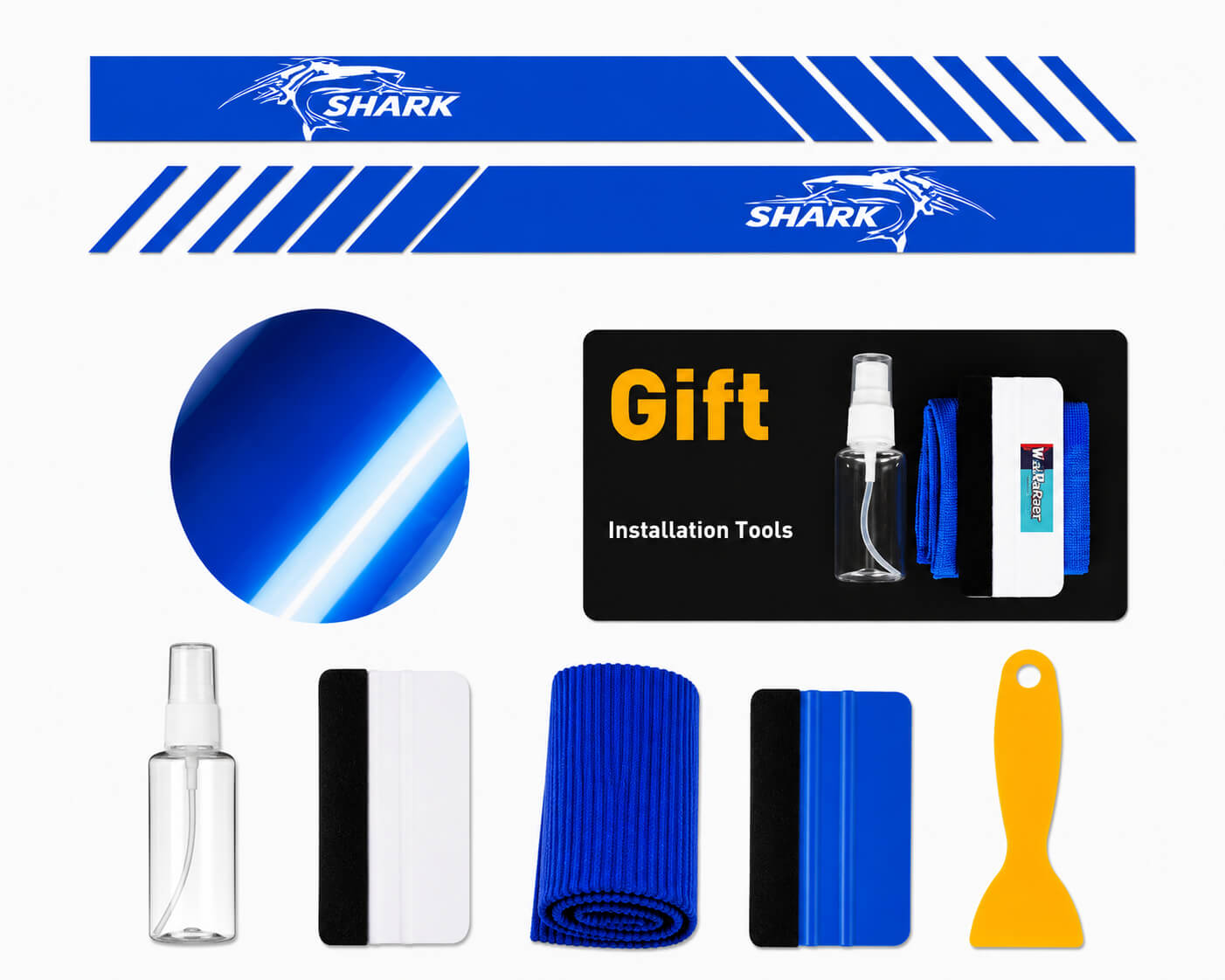 door side stripe vinyl decals with installation tools for BYD Shark 6 2024-2026