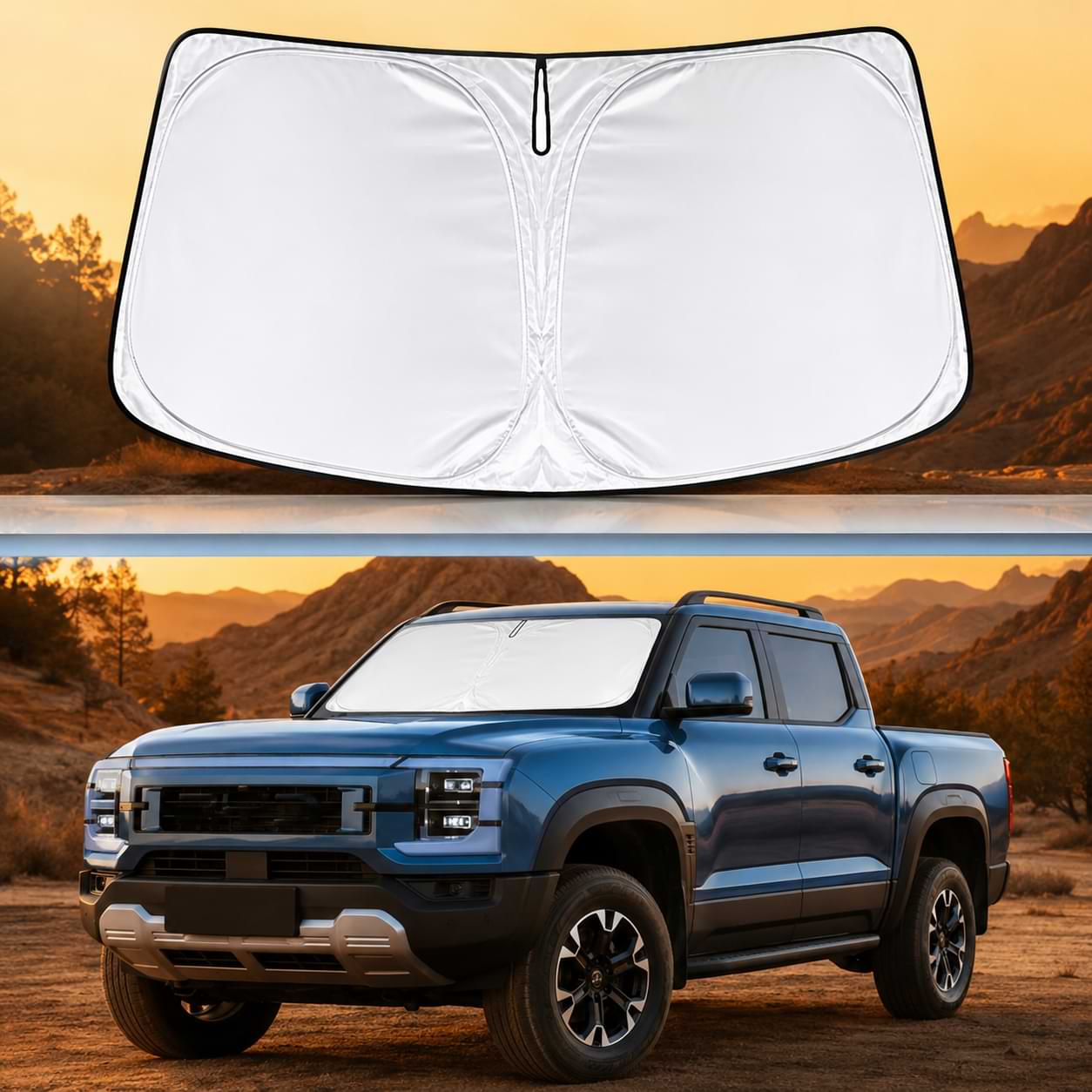 BYD Shark 6 Windshield Sunshade | Custom Front Windshield Sun Protector