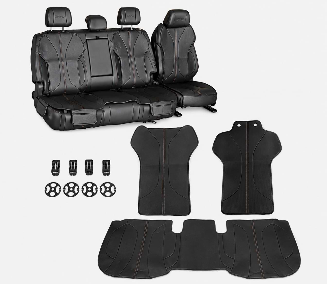 Premium black Nappa leather seat cover full set for BYD Shark 6 interior