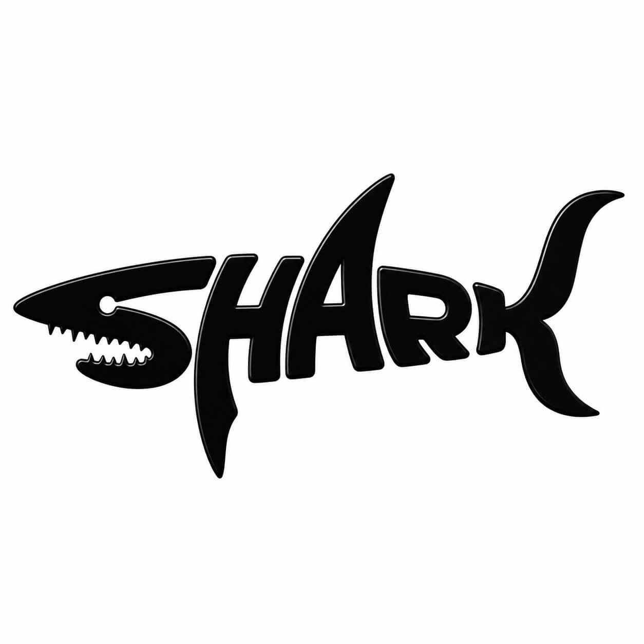 BYD Shark 6 Reflective Black Shark Decal Sticker