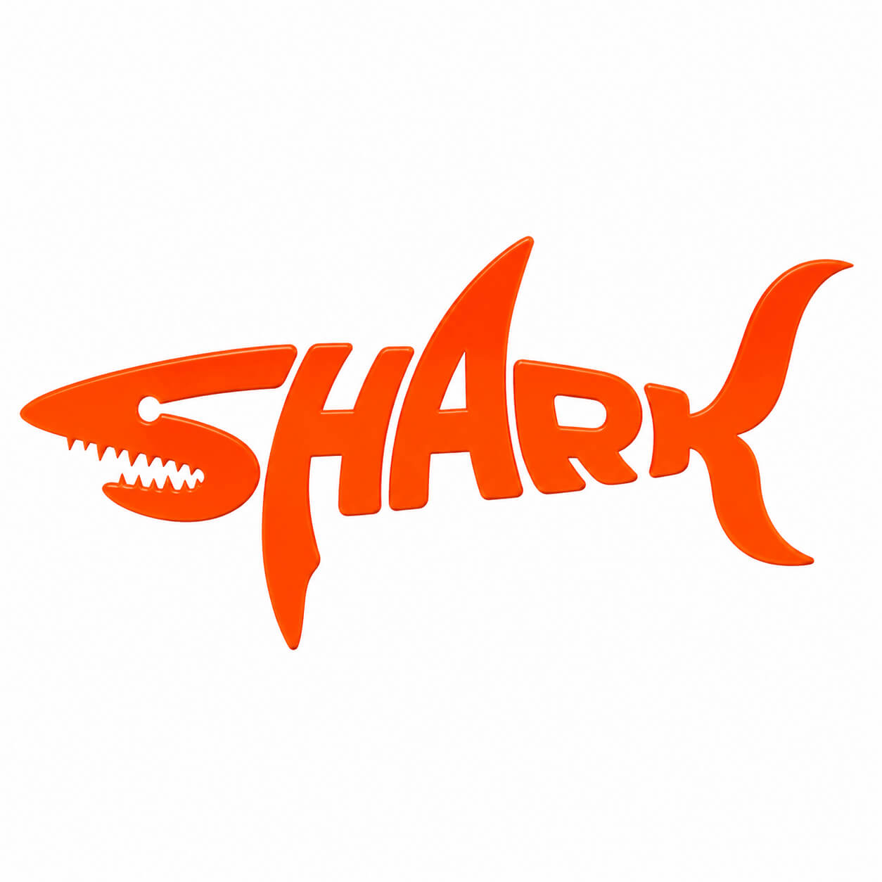 BYD Shark 6 Reflective orange Shark Decal Sticker