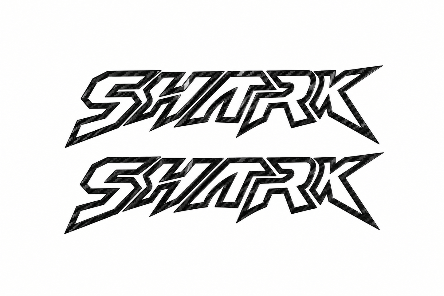 Reflective orange SHARK decal set for BYD Shark 6
