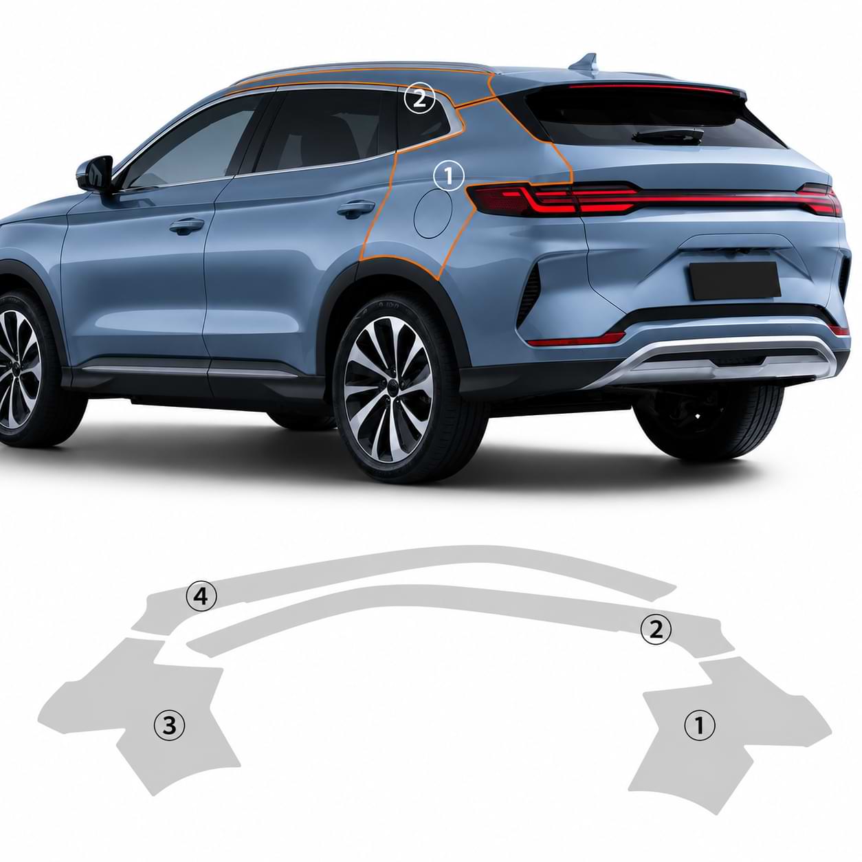 BYD Song Plus & Sealion 6 DM-i TPU Paint Protection Film (2023-2025) Pre-Cut Clear PPF Kit