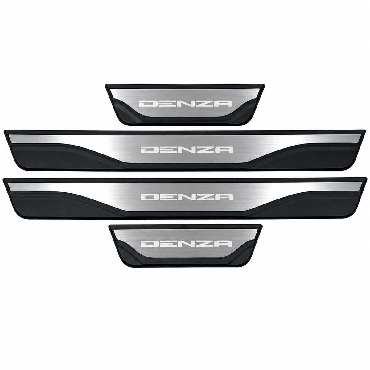 DENZA B5 B8 door sill scuff plate protector installed on vehicle silver