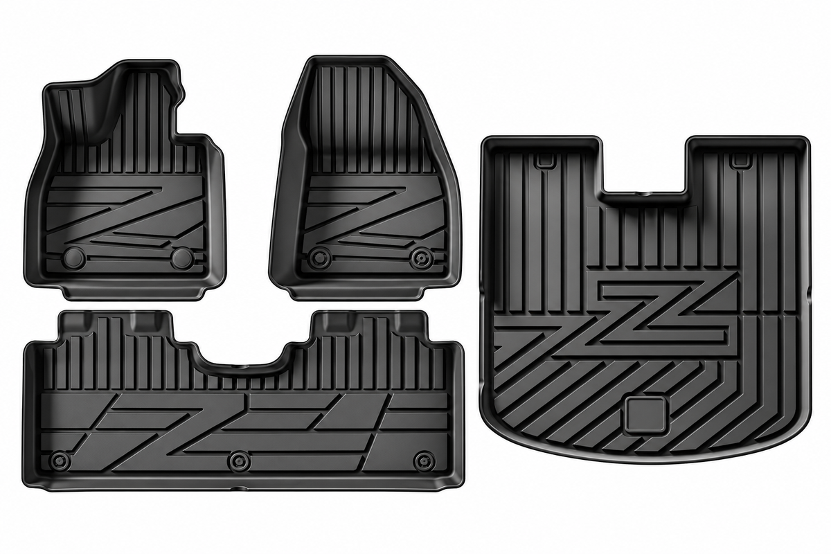 4-piece moulded floor mat set with front and rear coverage for the DENZA Z9GT.