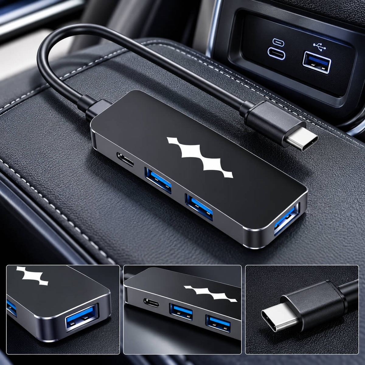 Equation Leopard 8 2025 USB Type-C Extender Adapter for Car Charging and Data Transfer