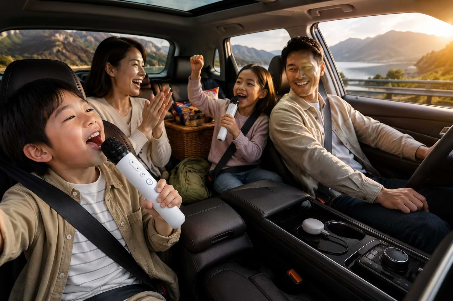 OMODA C7 & JAECOO J8 Family Road Trip with Wireless Karaoke MicrophonesOMODA C7 & JAECOO J8 Family Road Trip with Wireless Karaoke Microphones